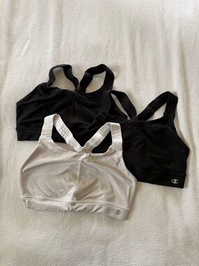 Champion Racerback Sports Bra Powertrain - Black & White (Bundle of 3)